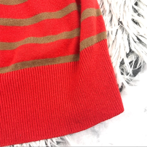 J. Crew Orange Striped Button Up Cardigan EUC - Picture 8 of 10